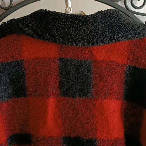 Bershka jacket with checkered sweater size XS/S like new