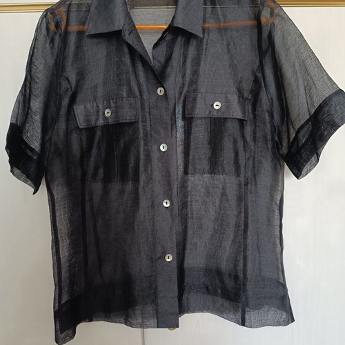 Sheer shirt like new, black, size L