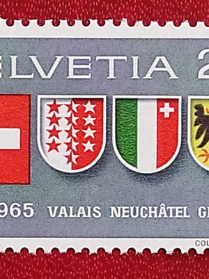1965 (ΕΛΒΕΤΙΑ) ΕΠΕΤΕΙΟΣ ΤΗΣ ΕΝΤΑΞΗΣ ΤΩΝ VALAIS WALLIS, NEUCHATEL NEUENBURG & GENEVA ΣΤΗ ΣΥΝΟΣΠΟΝΔΙΑ