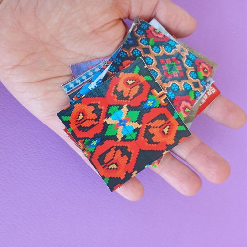 Stickers with woven designs like new