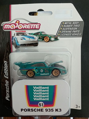 Αυτοκινητάκι Majorette Porsche 935K καινούργιο με κινούμενα μέρη και ανάρτηση