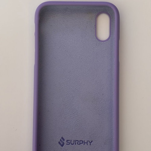 iPhone X violet silicone case like new