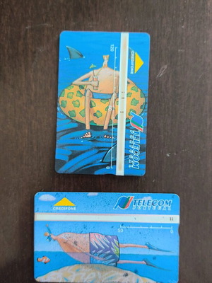 Portuguese phone cards used, pack of 2