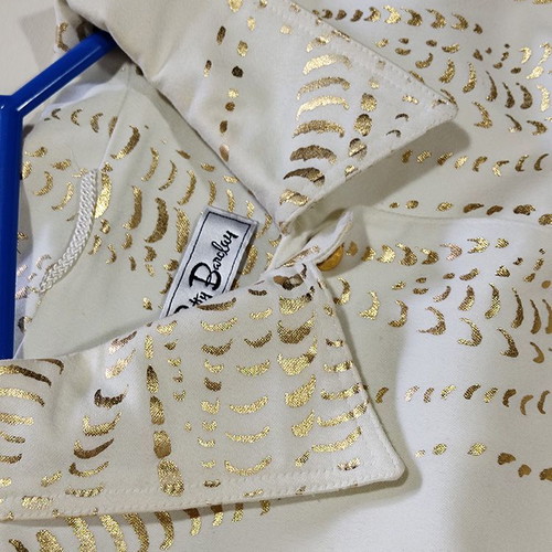 Betty Barclay jacket white with gold prints XL like new
