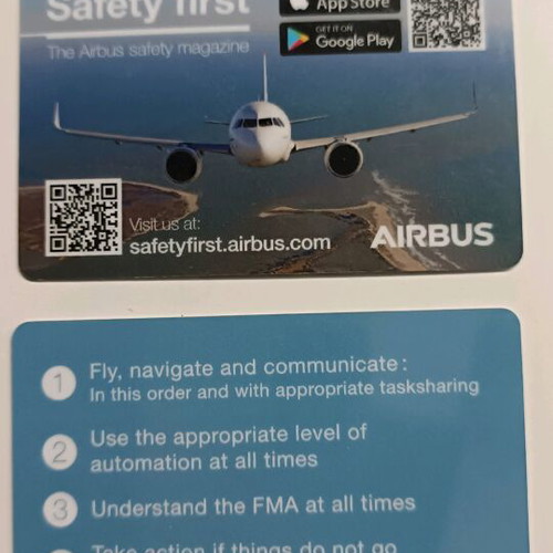 Airbus Pilot Safety Cards set like new, official training material