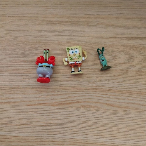 SpongeBob collectible figures used, set of 3, over 20 years old