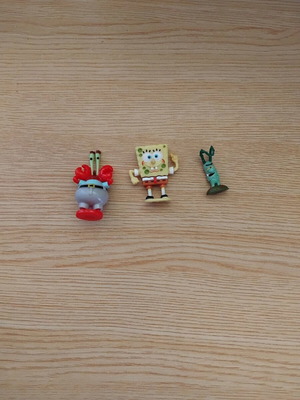 Συλλεκτικές φιγούρες SpongeBob μεταχειρισμένες, σετ 3 τεμ., πάνω από 20 ετών