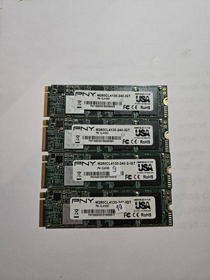 PNY SSD 256GB M.2 2280 PCIe Gen 3.0 x4 μεταχειρισμένο, πακέτο 4