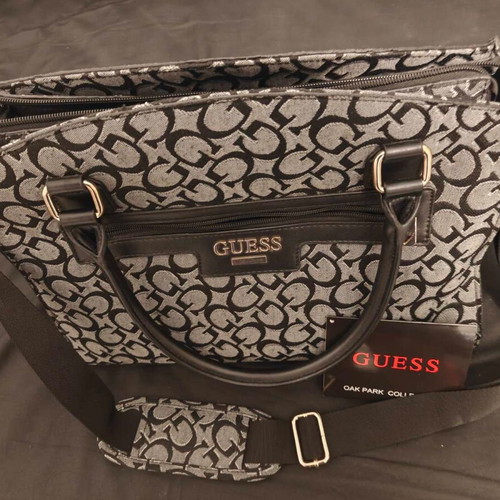 Guess women's shoulder bag new, black and gray