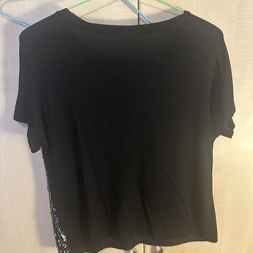Black blouse with sequins