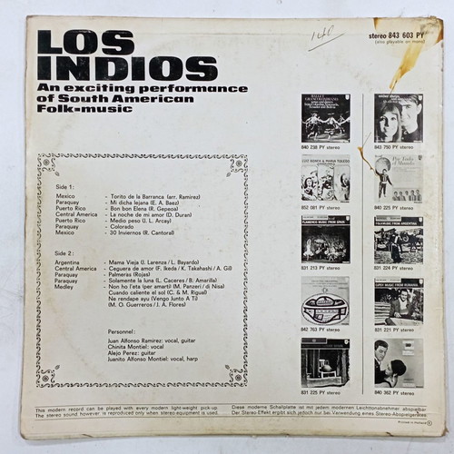 Los Indios vinyl record used