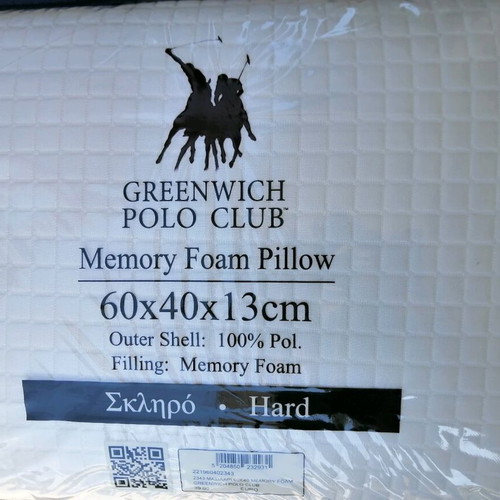 Polo Memory Foam Hard Sleep Pillow new