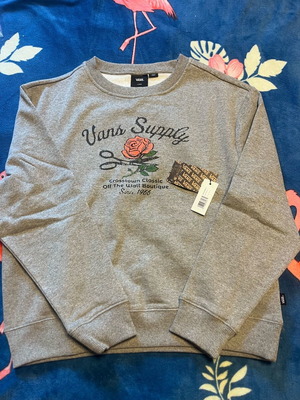 Vans sweatshirt new gray for 12-14 years old