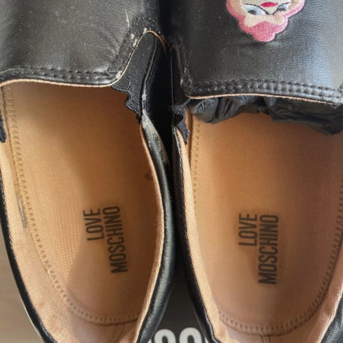 Love Moschino shoes used, leather, size 39, black