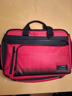 Samsonite laptop bag like new, red and black