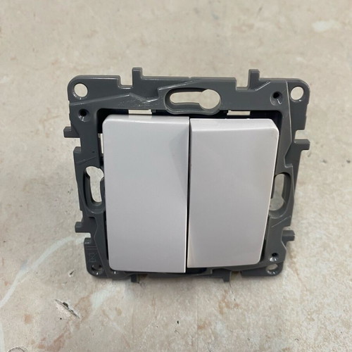 Legrand double switch Niloe series white new with frame