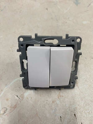 Legrand double switch Niloe series white new with frame