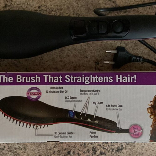 Electric hairbrush like new with 3D ceramic bristles and LCD screen