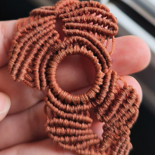 Macrame handmade bracelet new, brown color