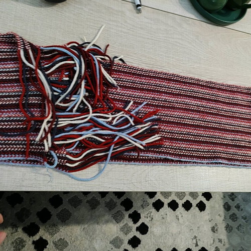 Scarf with fringes new multicolored