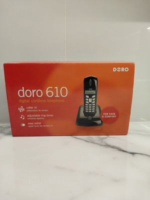 Doro 610 ψηφιακό ασύρματο τηλέφωνο, μαύρο