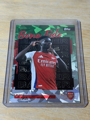 Topps Baller Bona Fide Bukayo Saka football card /99