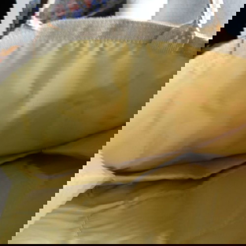 Τσάντα καλοκαιρινή χειρός σαν καινούργια με γοργόνες μπεζ