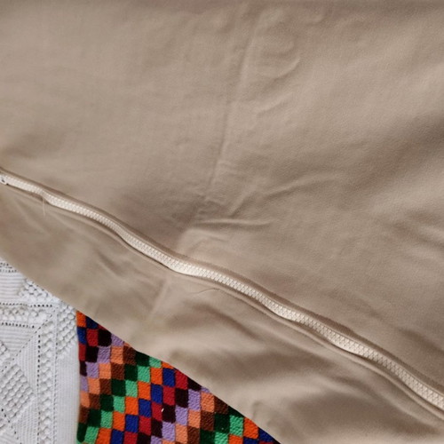 Large hand-embroidered pillow new 75x46 cm
