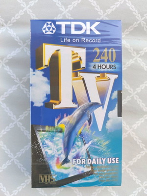 TDK240 video cassette new, blank, sealed, 4 hours recording