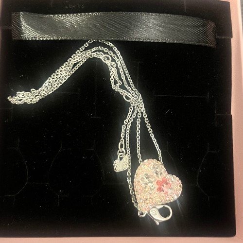 Swarovski necklace new, silver with sparkling crystals