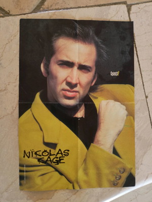 Αφίσα Nicolas Cage καινούργια από το περιοδικό Σούπερ Κατερίνα 29Χ19cm
