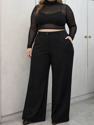 Παντελόνα κουστούμι μαύρη σαν καινούργια, νούμερο πέντε