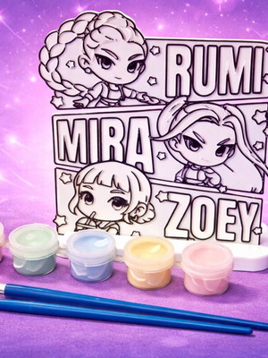 Huntrix k-pop πλακέτα ζωγραφικής κατόπιν παραγγελίας