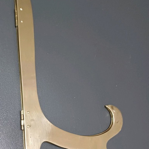Brass display easel used, solid brass folding support stand