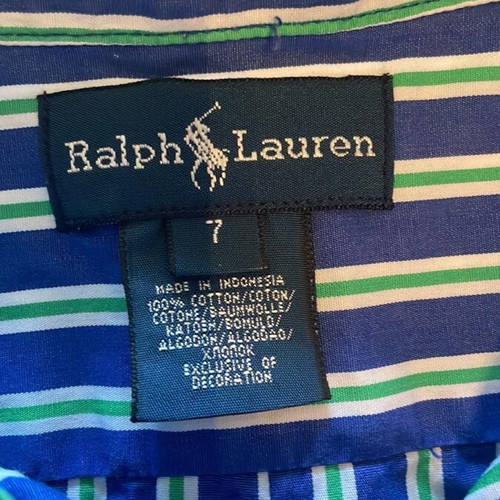 Ralph Lauren boys' long-sleeve striped shirt, size 7