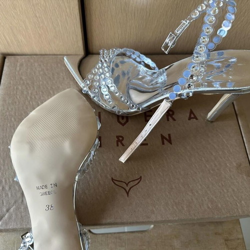 Silver sandals like new, size 38, platform style