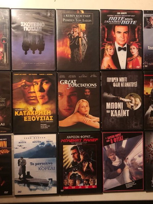 Large DVD collection used with over 100 movies