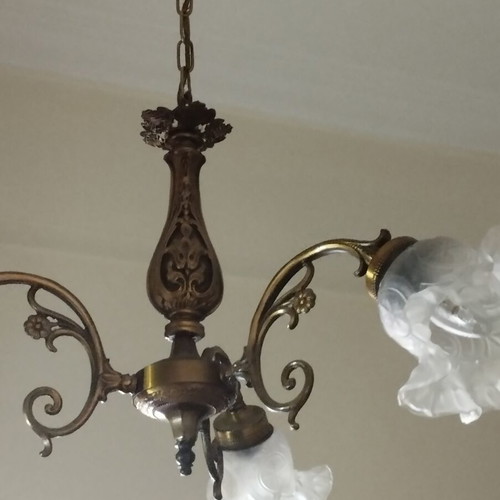 Vintage Brass Chandelier 3-light | Genuine Brass | Custom Order