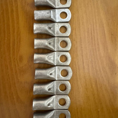 Electrical cable lugs and straight couplings new, assorted sizes