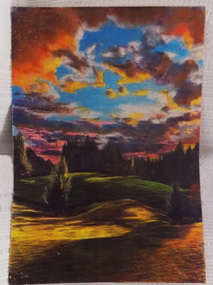 Drawing on cardboard used, about 20x30cm