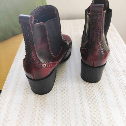 Burgundy ankle boots