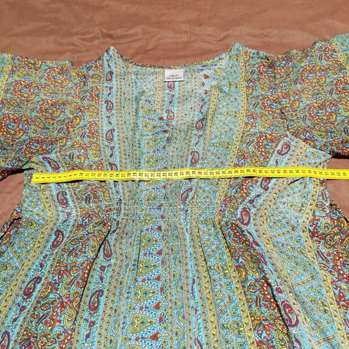 Kimono dress like new multicolor with green one size