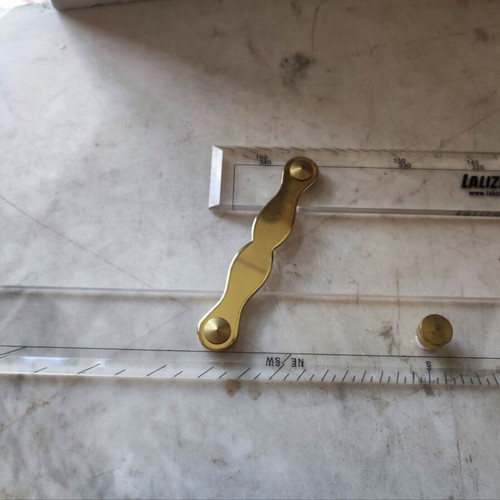 Lalizas authentic nautical parallel ruler with case