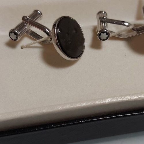 Mont Blanc Meisterstuck cufflinks used, mother of pearl