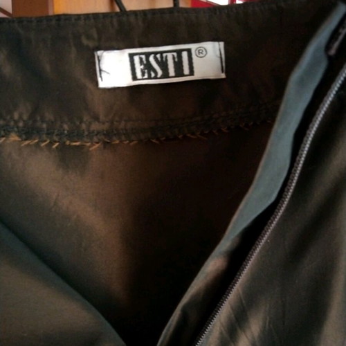 ESTI Asymmetric Skirt New Dark Brown with Shiny Finish