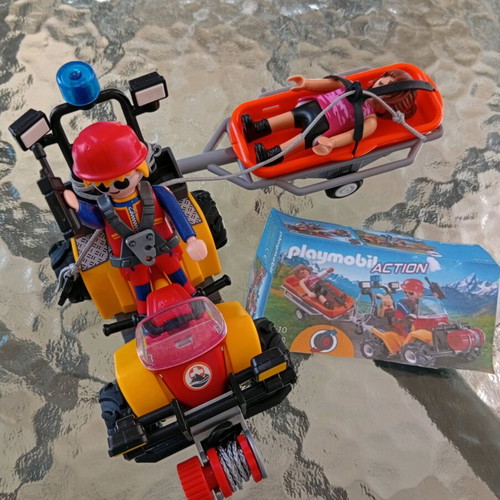 Playmobil Rescue Quad with Stretcher 9130 like new