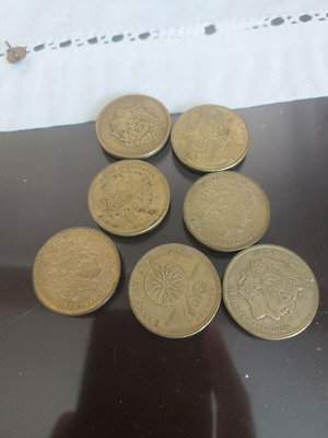 Set of 7 100 Drachma Coins Alexander the Great & Vergina Star
