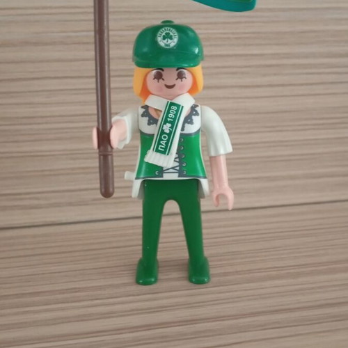 Playmobil Panathinaikos Fan Figure with Flag, Scarf and Hat new