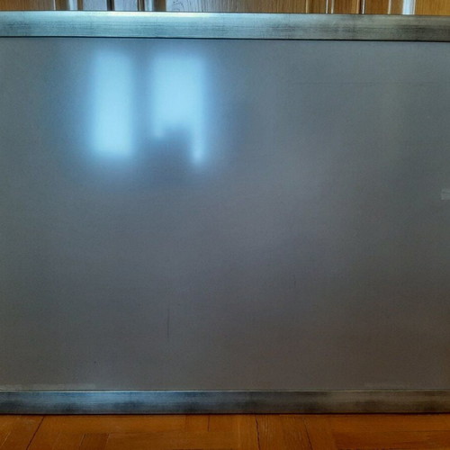 Large wooden wall frame new silver with anthracite grain