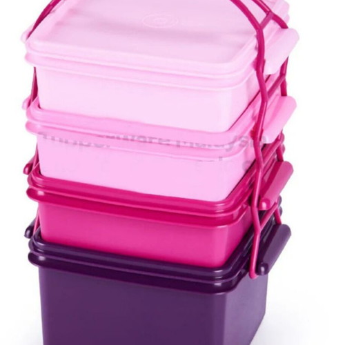 Tupperware click box set with 4 containers, new
